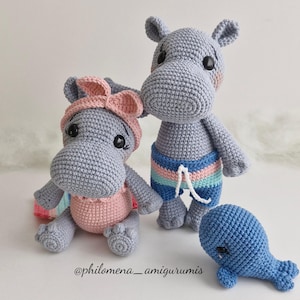 Amigurumi Strandflodhästar Set: Dockmönster + Skallra (PDF-handledning)