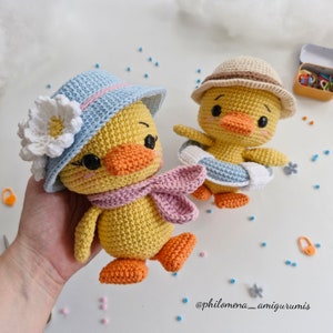 Amigurumi Set Juan and Lala Ducks Pattern Doll + Rattle PDF Tutorial