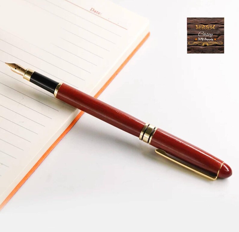 Personalized Red Wood Fountain Pen Custom Engraved Fountain Etsy
