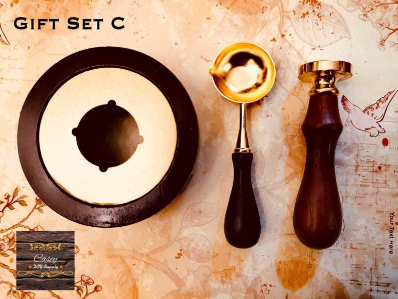 party wax seal Compass wax seal stamp compass wax seal Stamp with wooden handle