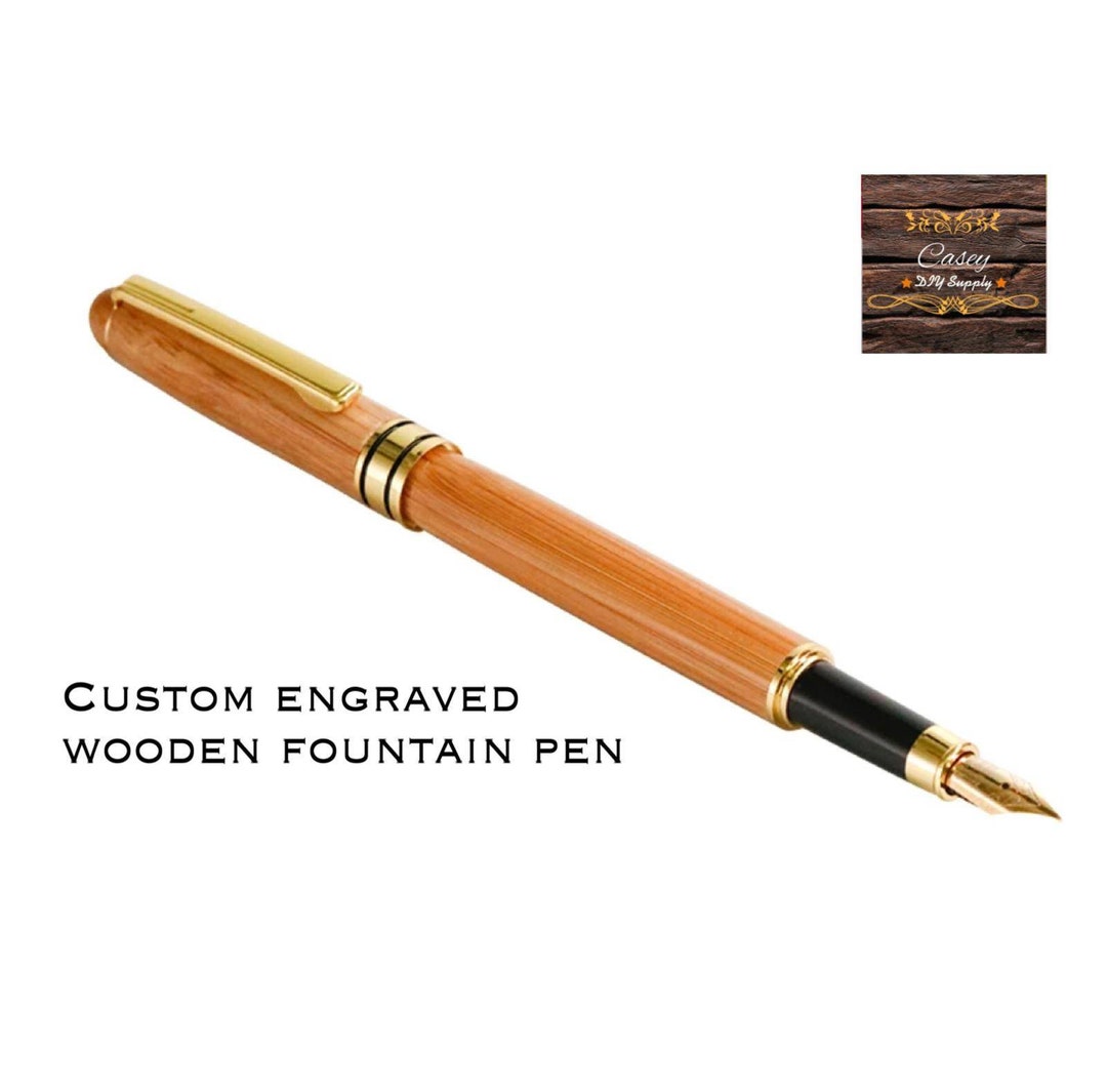 Personalized Wooden Fountain Pen Custom Engraved Fountain Etsy
