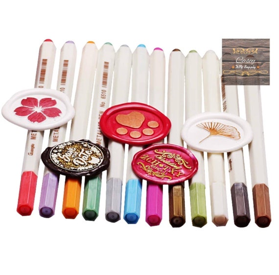 Set of 10 Metallic Crafting Pen for Wax Metallic Pen for Wax Etsy