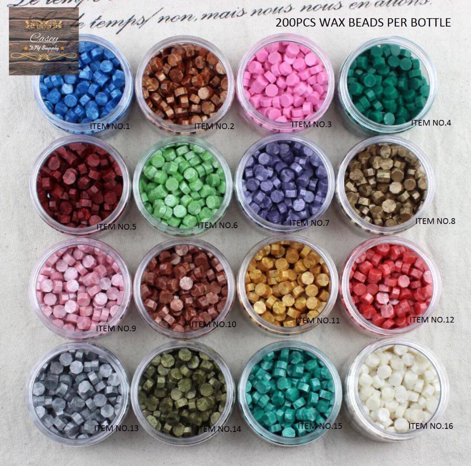 200pcs Sealing Wax Beads 16 Colors to Choose From Wax Seal Etsy