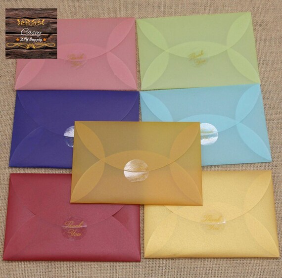 Retro translucent colored envelope DIY envelope lacquered Etsy