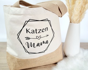 Shopper Katzenmama, Tragetasche Katzenmama, Beutel Katzenmama