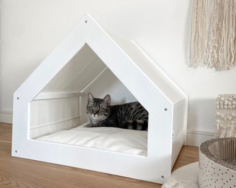 Cat house, off-white, cat cave, cat furniture, modern design