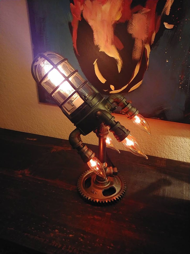 Steampunk Rocket Lamp The Rocket With Flames That Doesn�t