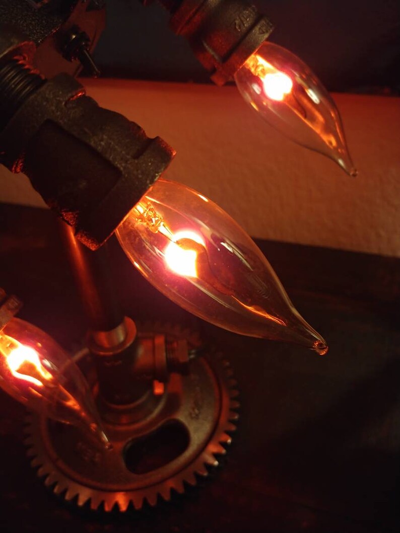 Steampunk Rocket Lamp The Rocket With Flames That Doesn't Etsy