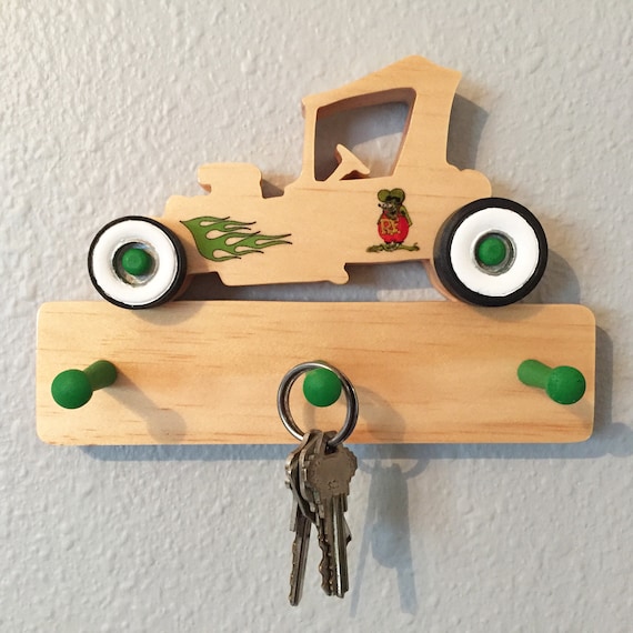 1923 Ford T-Bucket Hot Rod Wooden Key Holder for wall, Wall Hooks, Wood, Handmade, Gift, Gifts, Drag Racing, Classic Cars