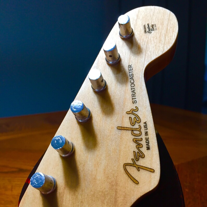 Guitar Pick Drink Coasters with a Stand styled after a Fender Etsy