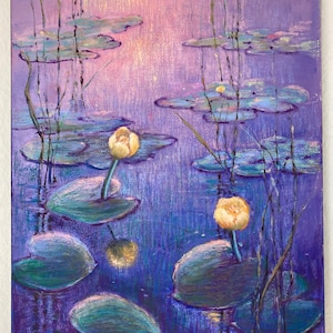 Sunset at the water lily pond. Original