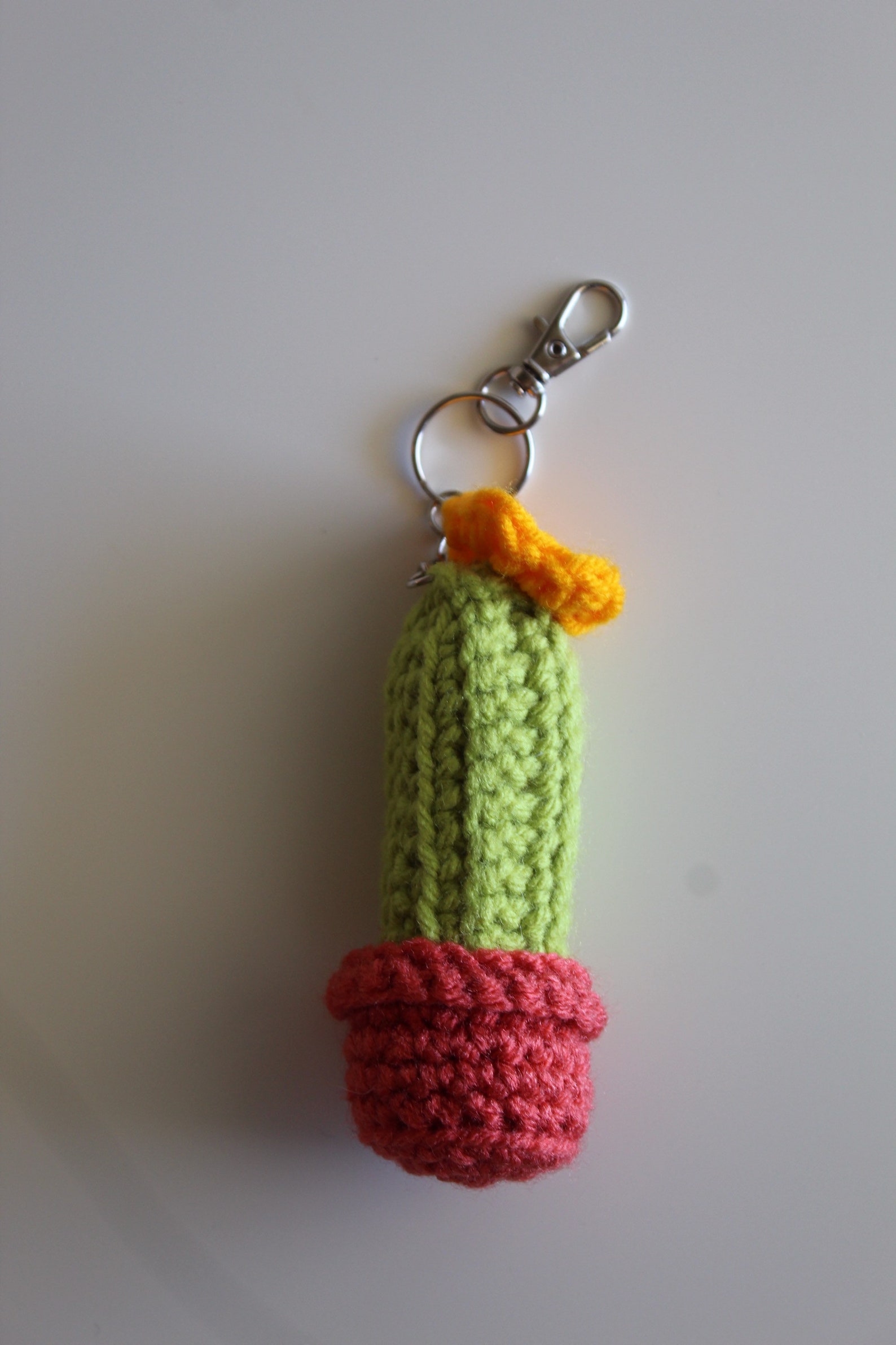 Crocheted cactus crocheted keychain flowering cactus Etsy