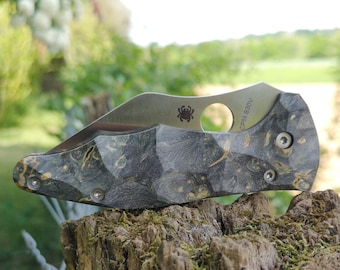 Scales for Spyderco Yojimbo 2 Mapple rock pattern (NO knife)