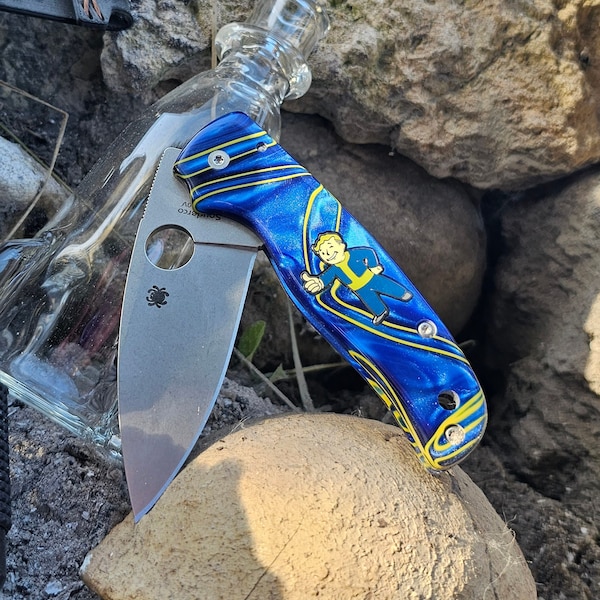 Plaquettes pour Spyderco Shaman en Kirinite Fallout