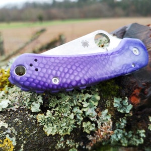 Spyderco Para 3 lâminas finas Juma roxas (sem faca)