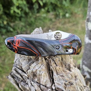 Scales for Benchmade 550 Griptilian KIRINITE LAVA FLOW  (no knife)