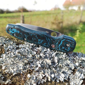 Scales for Spyderco smock Fatcarbon Arctic Storm  (NO knife)