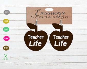 Download Teacher Earrings Svg Etsy