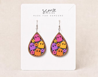 Ghost Earrings SVG Laser Cut File, Halloween (Digital File)