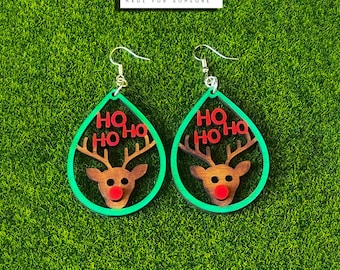 Weihnachts-Hirsch-Ohrringe SVG-Laserschnittdatei
