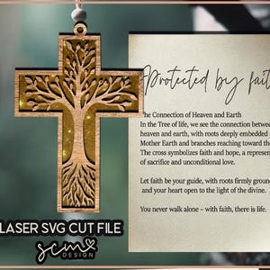Cross Suncatcher SVG for Laser, Christian Suncatcher SVG,  Car Charm SVG,  Cross  Ornament  laser ,  Glowforge Cut File, Cross Laser