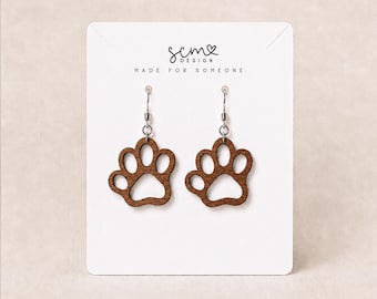 Dog Paw Earrings SVG Laser Cut File (Digital Download)