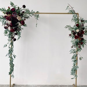 Wedding Arch Flower, Burgundy Wedding, Floral Arch Wedding, Burgundy and Gold Wedding, Burgundy Wedding Decoration, Burgundy Wedding Flower