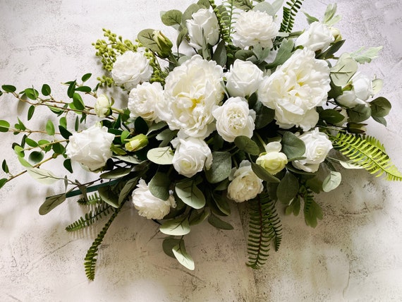 Elfenbein weie Rose & Pfingstrose Hochzeit Bogen Blumen, Hochzeit  Seidenblume hngenden Dekor, knstliche Blumen Torbogen, Hochzeit Altar /  Laubenblumen - Etsy sterreich