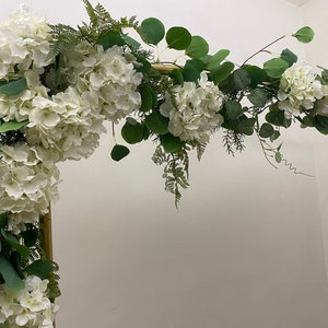 Wedding Arch Garland, Hydrangea Garland for Ceremony Arch, Silk Flower Garland, Artificial Flowers Hangings for Backdrop, Hydrangea Decor image 3