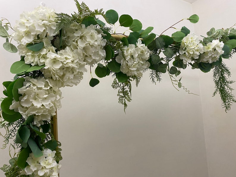 Wedding Arch Garland, Hydrangea Garland for Ceremony Arch, Silk Flower Garland, Artificial Flowers Hangings for Backdrop, Hydrangea Decor image 3