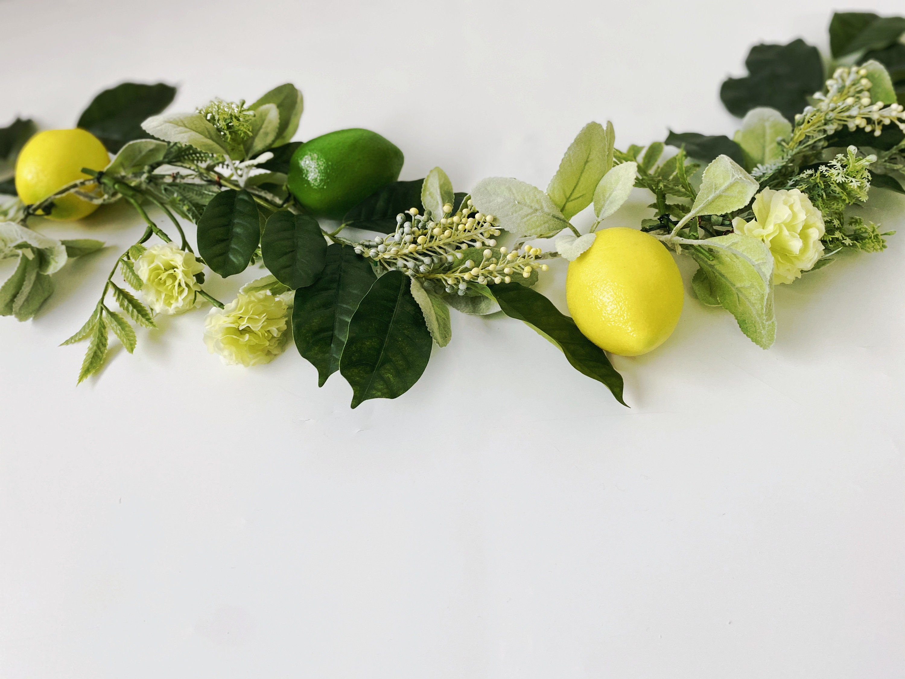 Lemon Garland Artificial Lemon Decor Realistic Lemon Home Etsy