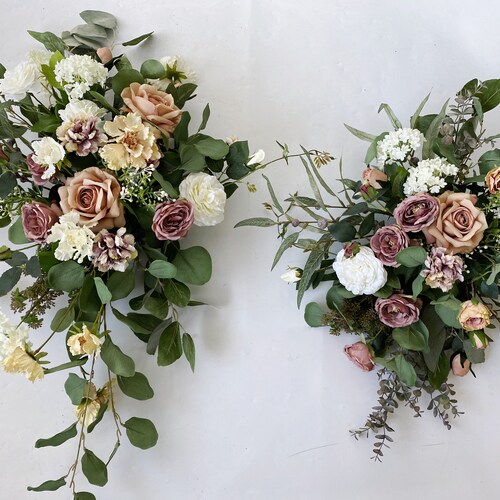 2 in 1 Set White Rose & Hydrangea Hanging Flowers Wedding | Etsy