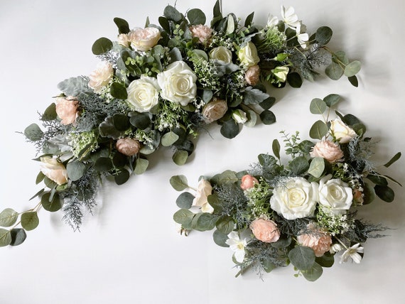 Set di 3 Fiori Artificiali per Arco Nuziale per Cerimonia, Festoni