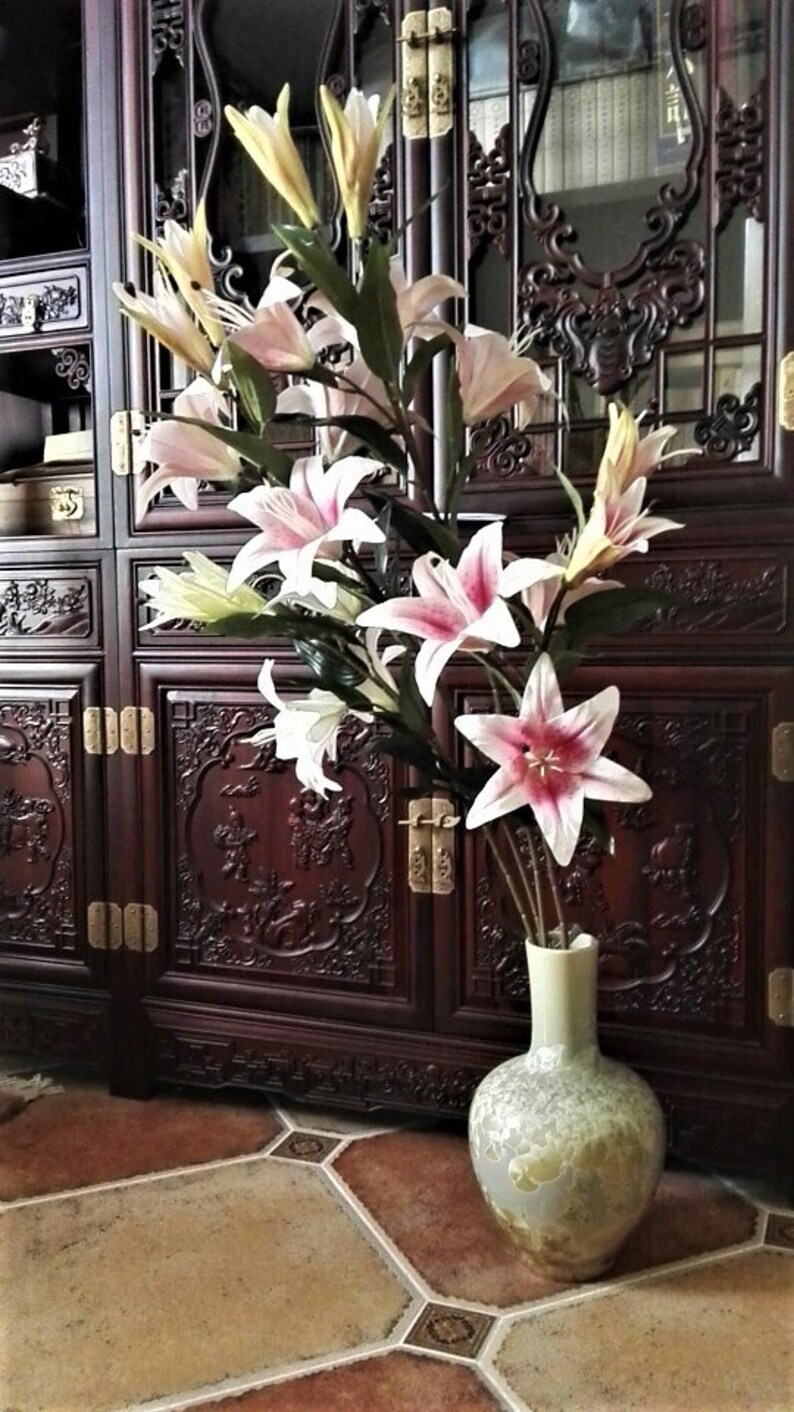 Artificial Lilies Fake Real Touch Lily Long Stem Stargazer Etsy