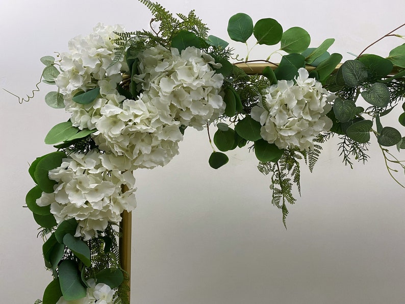 Wedding Arch Garland, Hydrangea Garland for Ceremony Arch, Silk Flower Garland, Artificial Flowers Hangings for Backdrop, Hydrangea Decor image 4