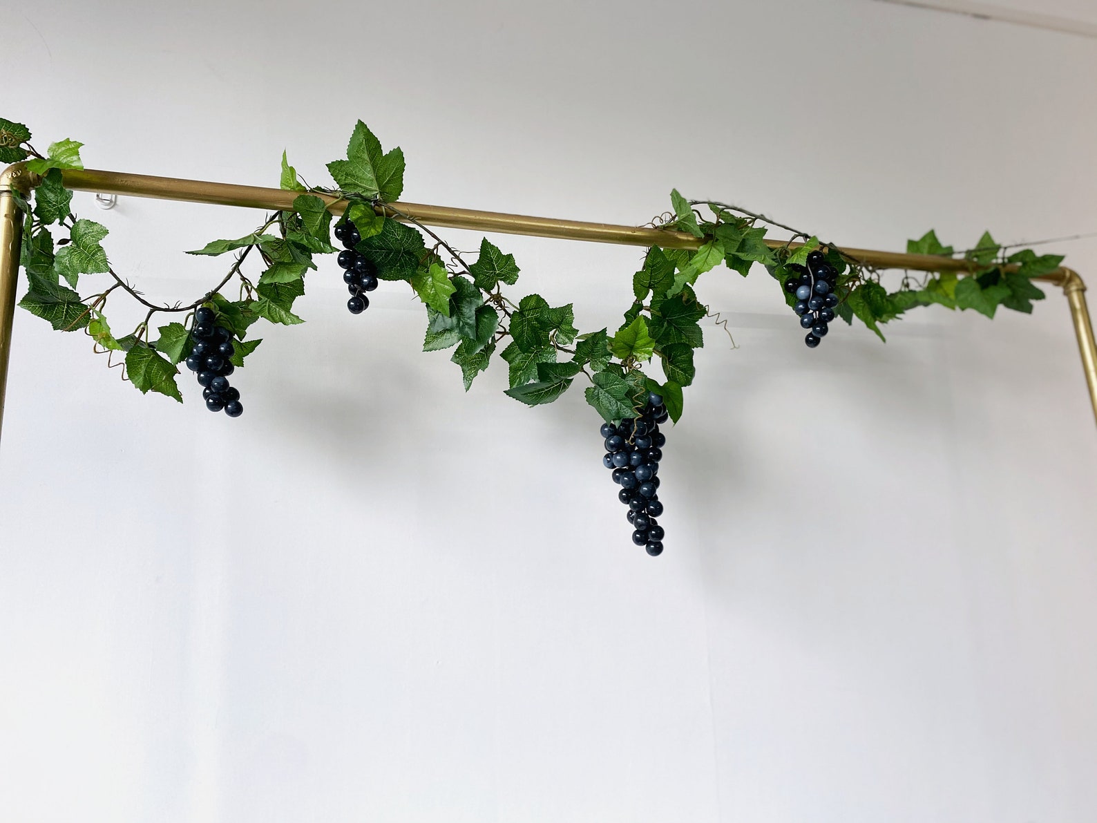 Grape Garland Decor Faux Grape Decor Black Grape Garland Etsy