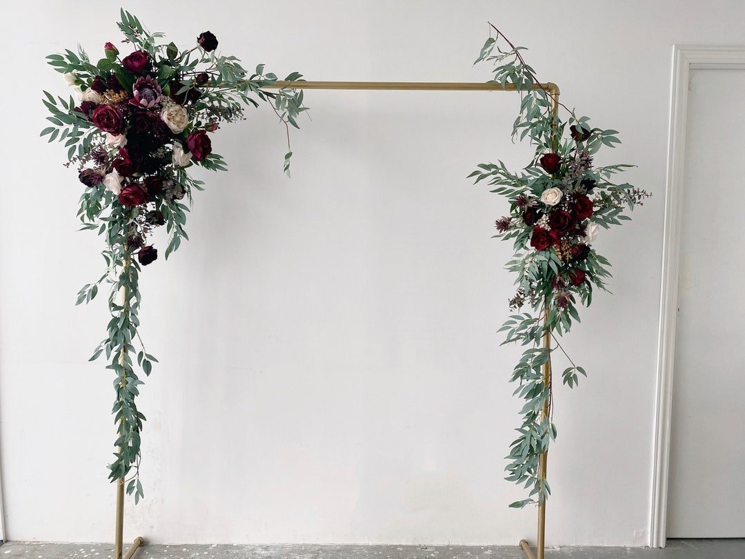 Wedding Arch Flower, Burgundy Wedding, Floral Arch Wedding, Burgundy