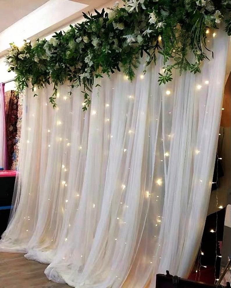 Wedding Backdrop Curtain Wedding Backdrop Fabric Tulle Etsy