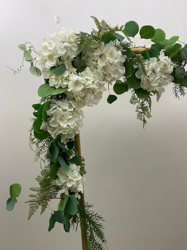 Wedding Arch Garland, Hydrangea Garland for Ceremony Arch, Silk Flower Garland, Artificial Flowers Hangings for Backdrop, Hydrangea Decor image 2