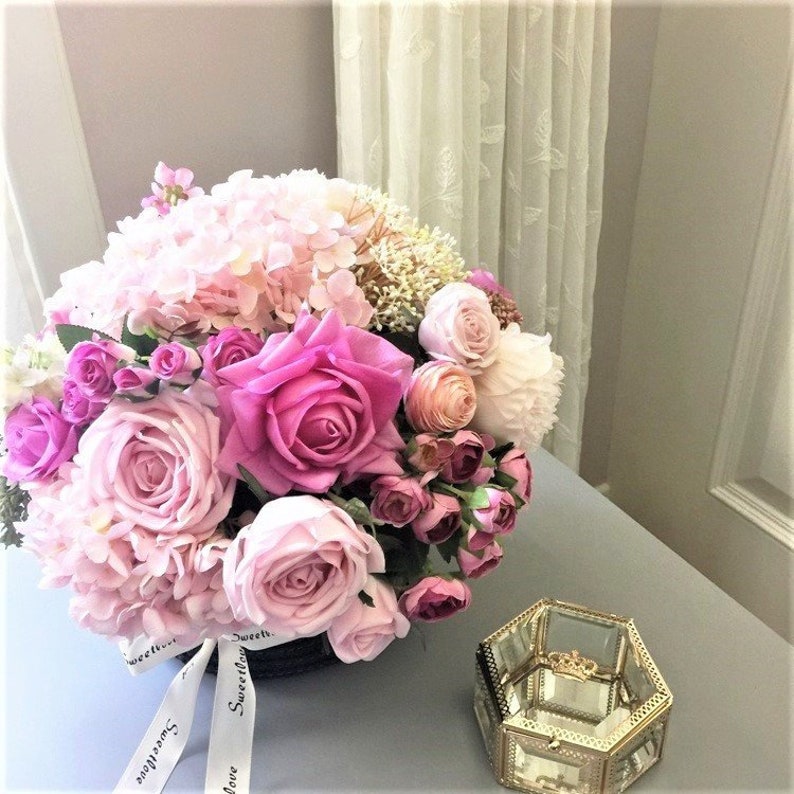 Real Touch Flower ArrangementRealistic FlowersReal Feel Etsy