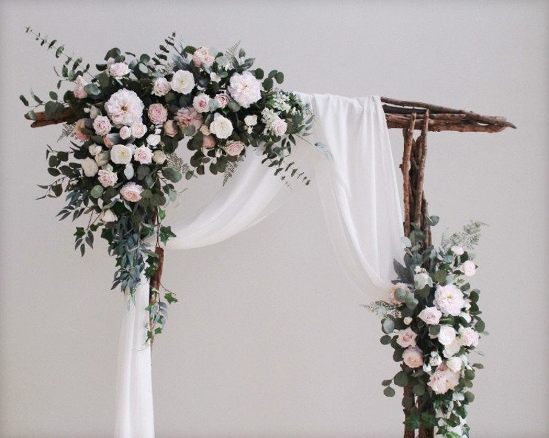 pink flower arch