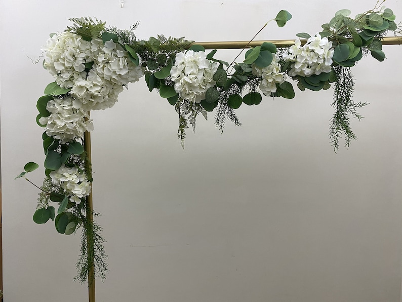 Wedding Arch Garland, Hydrangea Garland for Ceremony Arch, Silk Flower Garland, Artificial Flowers Hangings for Backdrop, Hydrangea Decor image 7