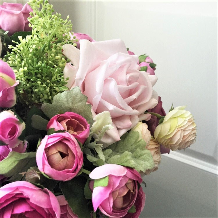 Real Touch Flower ArrangementRealistic FlowersReal Feel Etsy