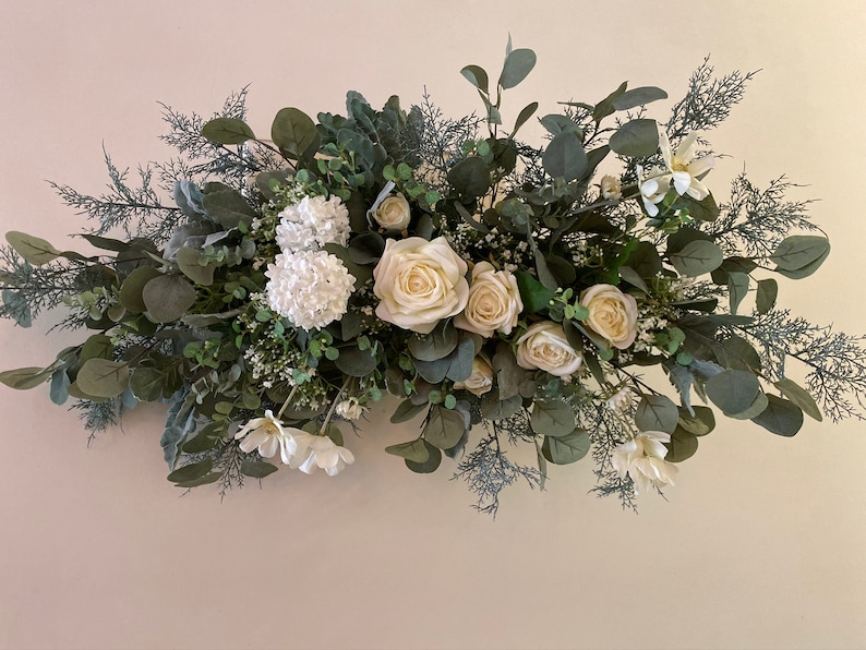 Creamy White Rose Hanging Flowers for Wedding Artificial Etsy