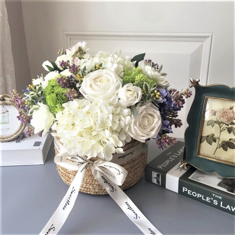 Real Touch Flower ArrangementRealistic FlowersReal Feel Etsy