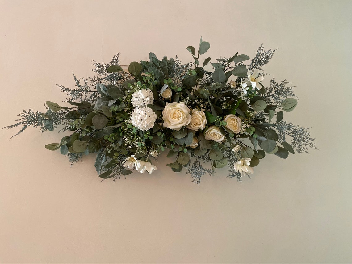 Creamy White Rose Hanging Flowers for Wedding Artificial - Etsy