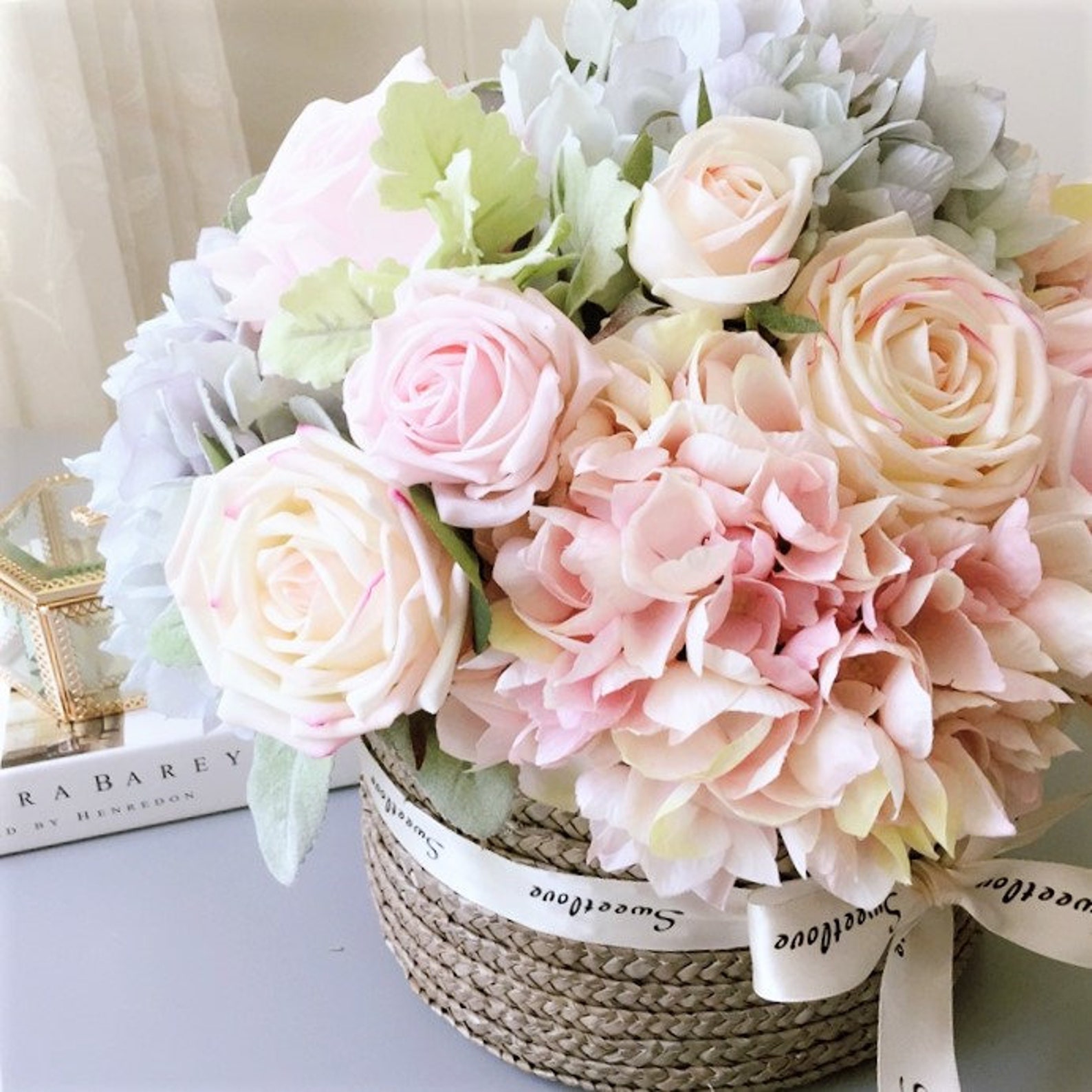 Real Touch Flower ArrangementRealistic FlowersReal Feel Etsy