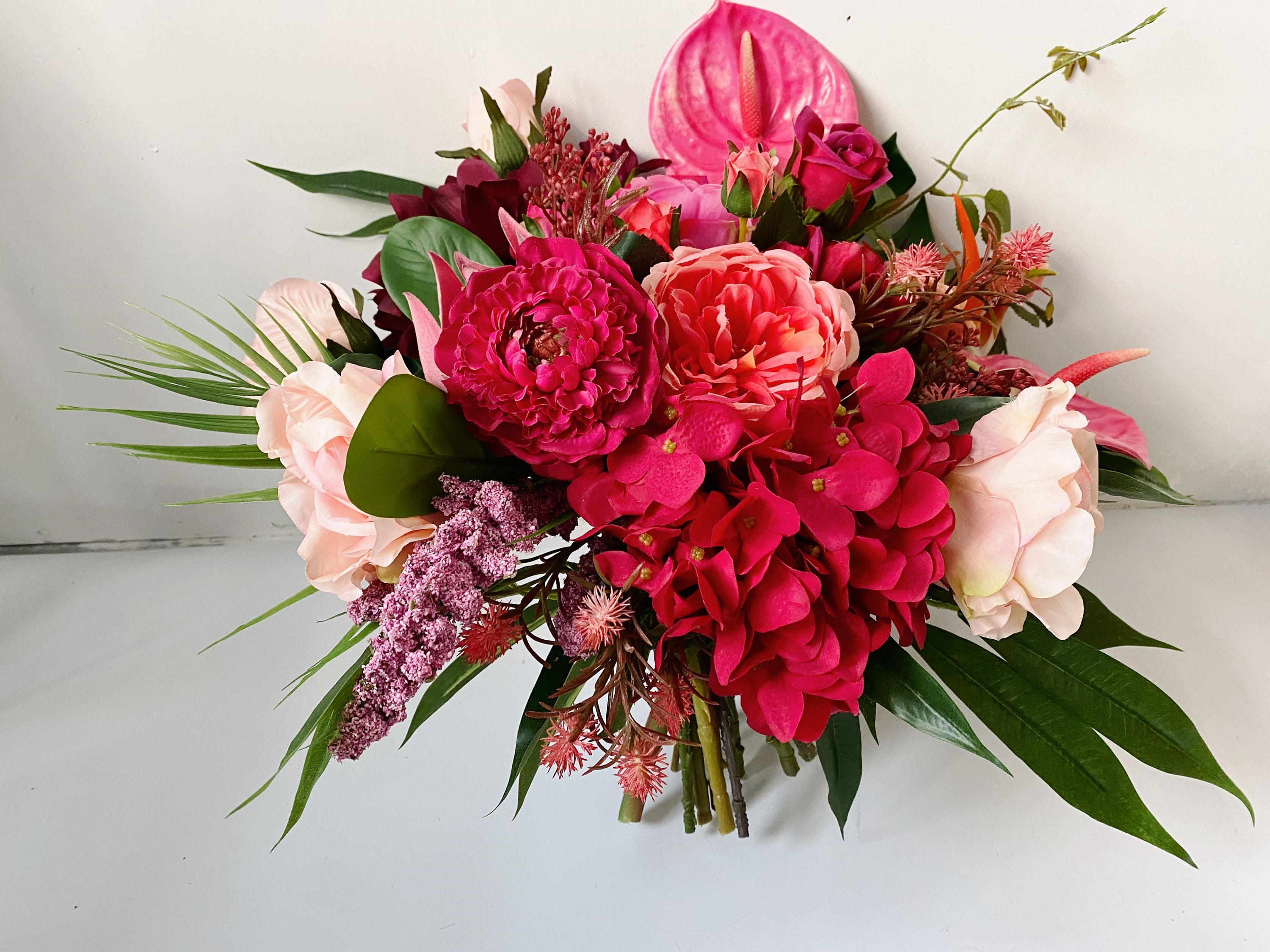 Fuschia & Hot Pink Tropical Wedding Flower Bright Pink Bridal - Etsy UK