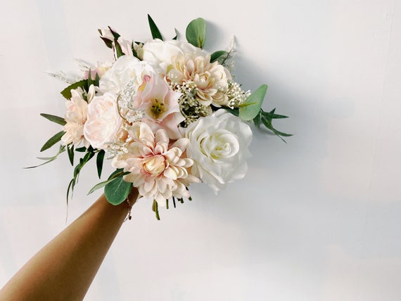 Blush Pink & White Wedding Bouquet, Spring/summer Wedding Bouquet
