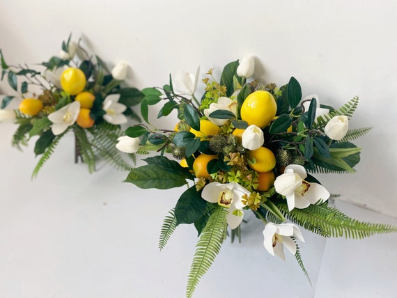 Gelb & Wei Bouquet, Gelb Zitrone Wei Orchidee Bouquet, Hochzeit unter dem  Motto Zitrone, Gelb Wei Hochzeitsideen, Wei Gelb Blumenarrangement -  Etsy.de
